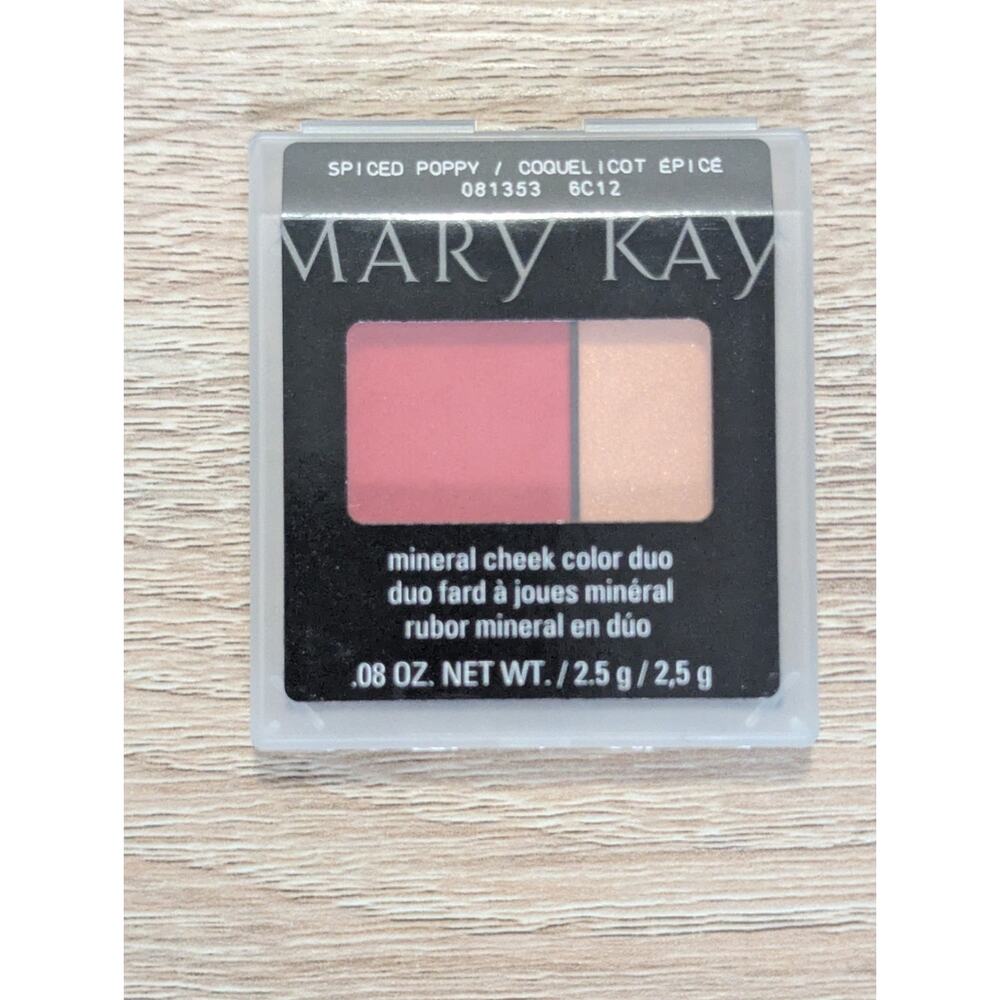 Mary Kay Mineral Cheek Color Duo Spiced Poppy Blush Highlighter 081353 NEW